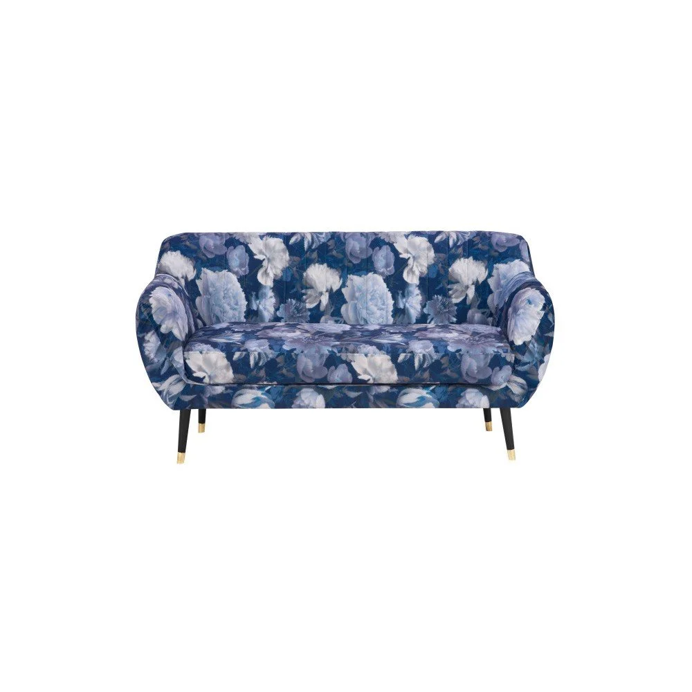 Modrá dvojmístná pohovka Mazzini Sofas Benito Floral v:1188590