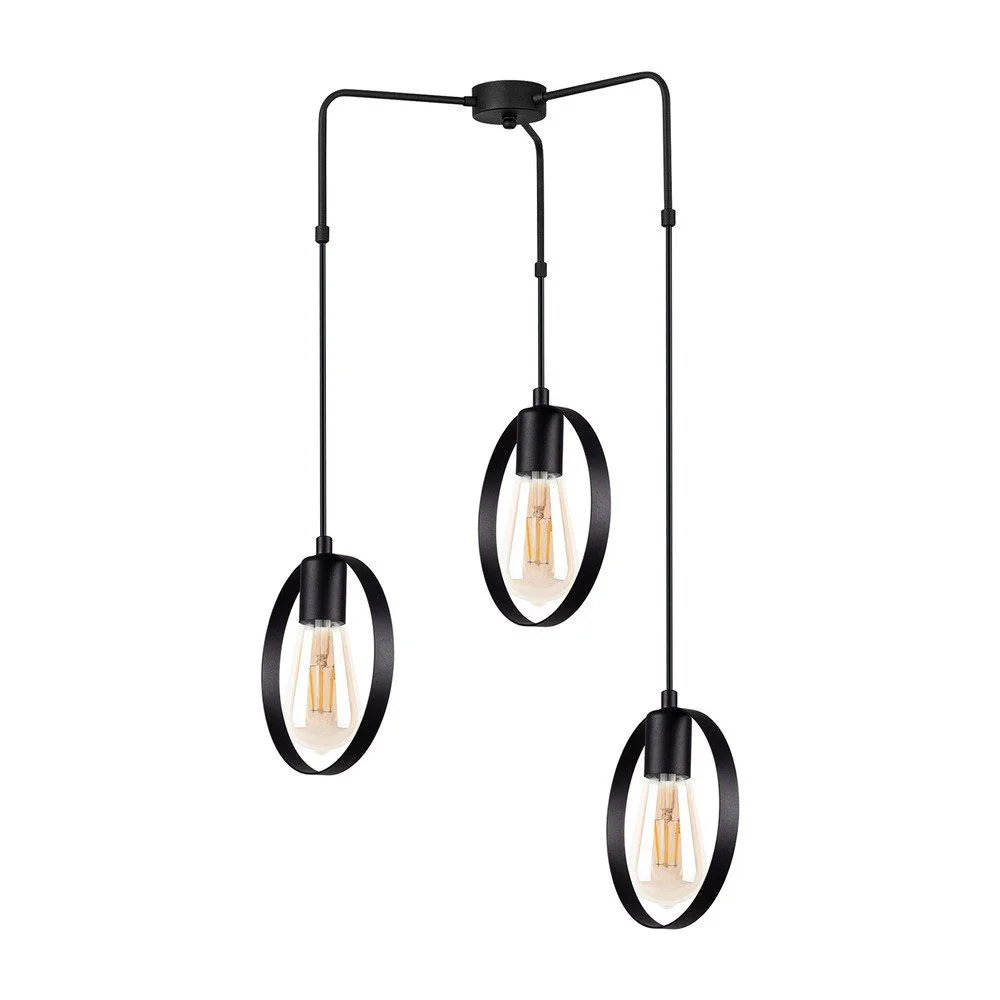 Černé závěsné svítidlo Squid Lighting Circle, výška 100 cm v:1441721