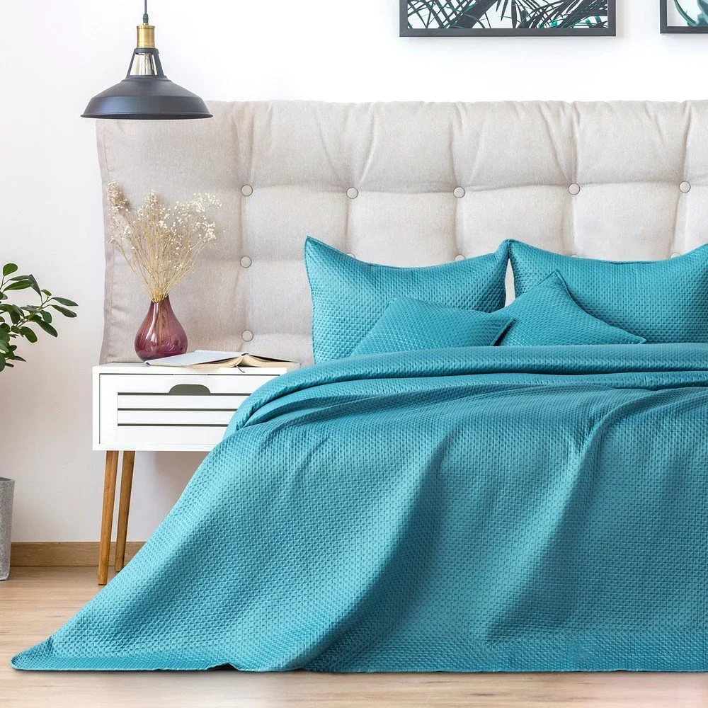 Tyrkysový přehoz na jednolůžko DecoKing Carmen, 210 x 170 cm v:1362889