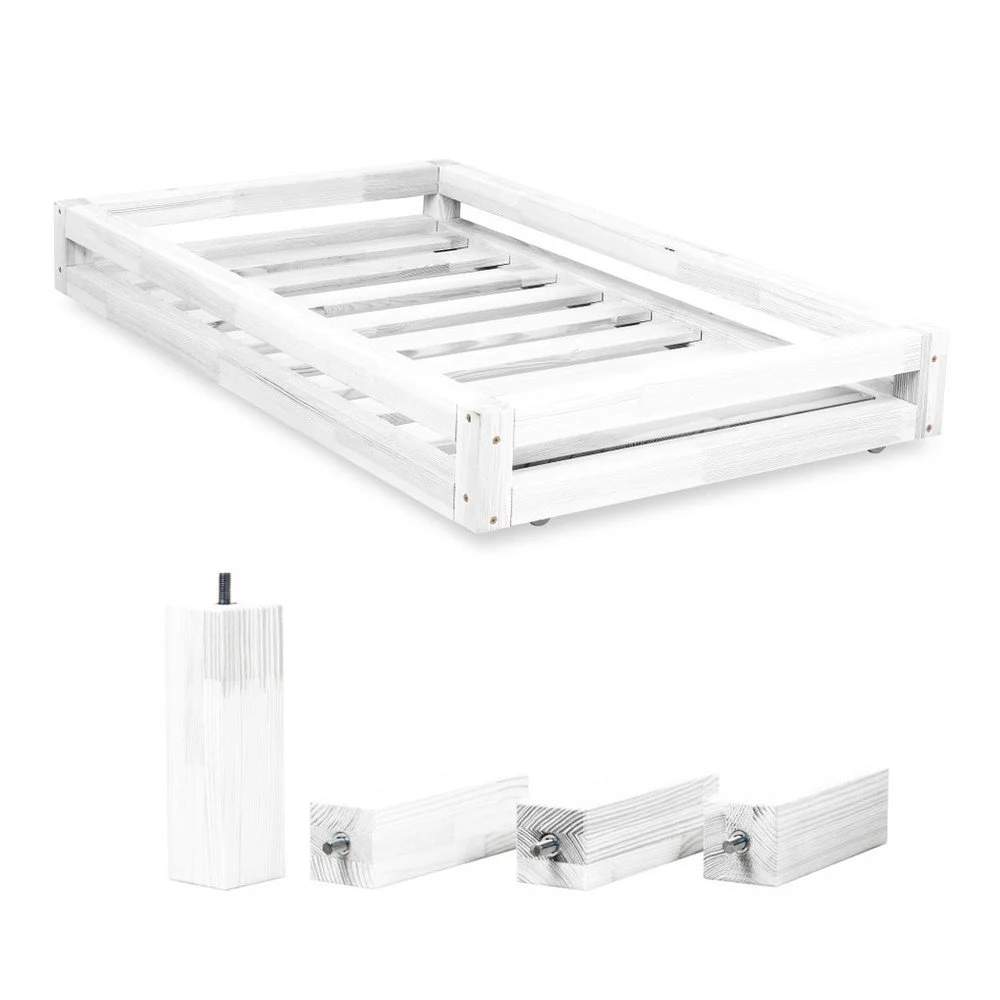 Set bílé zásuvky pod postel a 4 prodloužených nohou Benlemi, pro postel 80 x 160 cm v:1118312