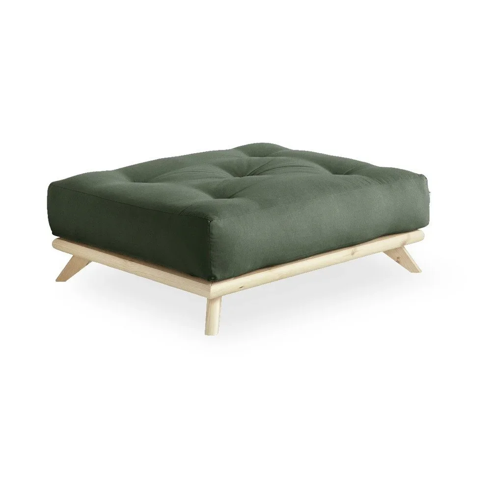 Podnožka Karup Design Senza Natural Clear/Olive Green v:1229472