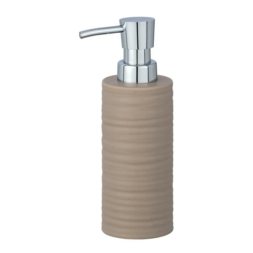 Pískově hnědý keramický dávkovač mýdla Wenko Mila, 260 ml v:1036792