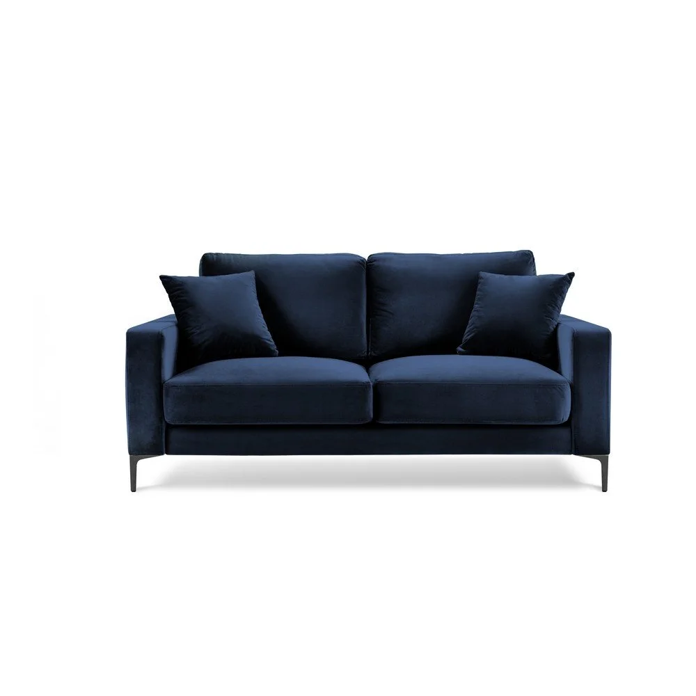 Námořnicky modrá sametová pohovka Kooko Home Harmony, 158 cm v:1351795