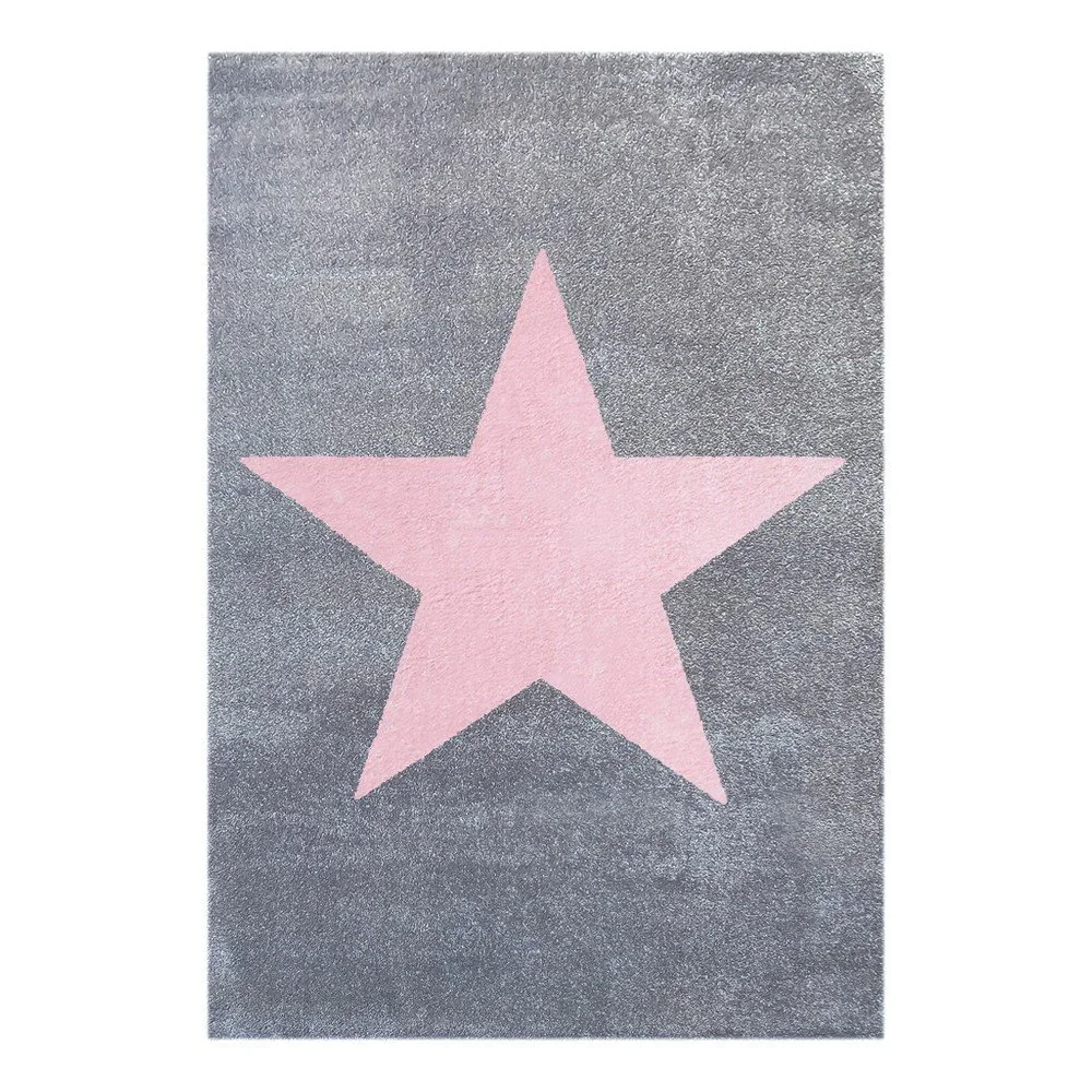 Šedo-růžový dětský koberec Happy Rugs Superstar, 160 x 230 cm v:738056
