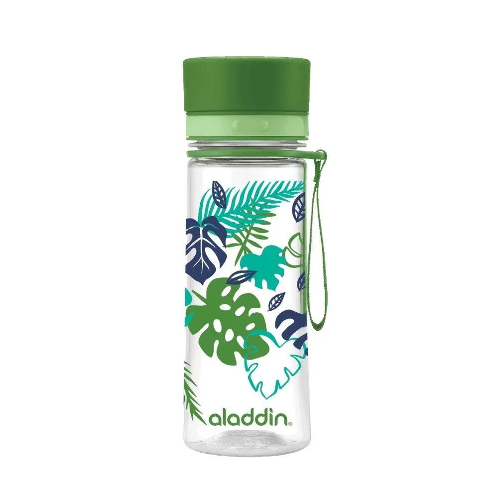 Láhev na vodu se zeleným víčkem a potiskem Aladdin Aveo Bloom, 350 ml v:860784