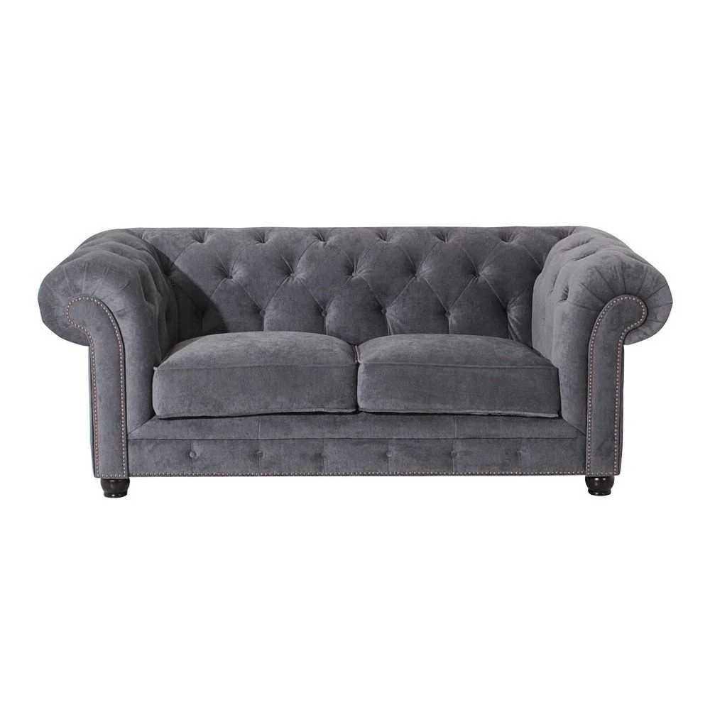 Šedá pohovka Max Winzer Orleans Velvet, 196 cm v:909350