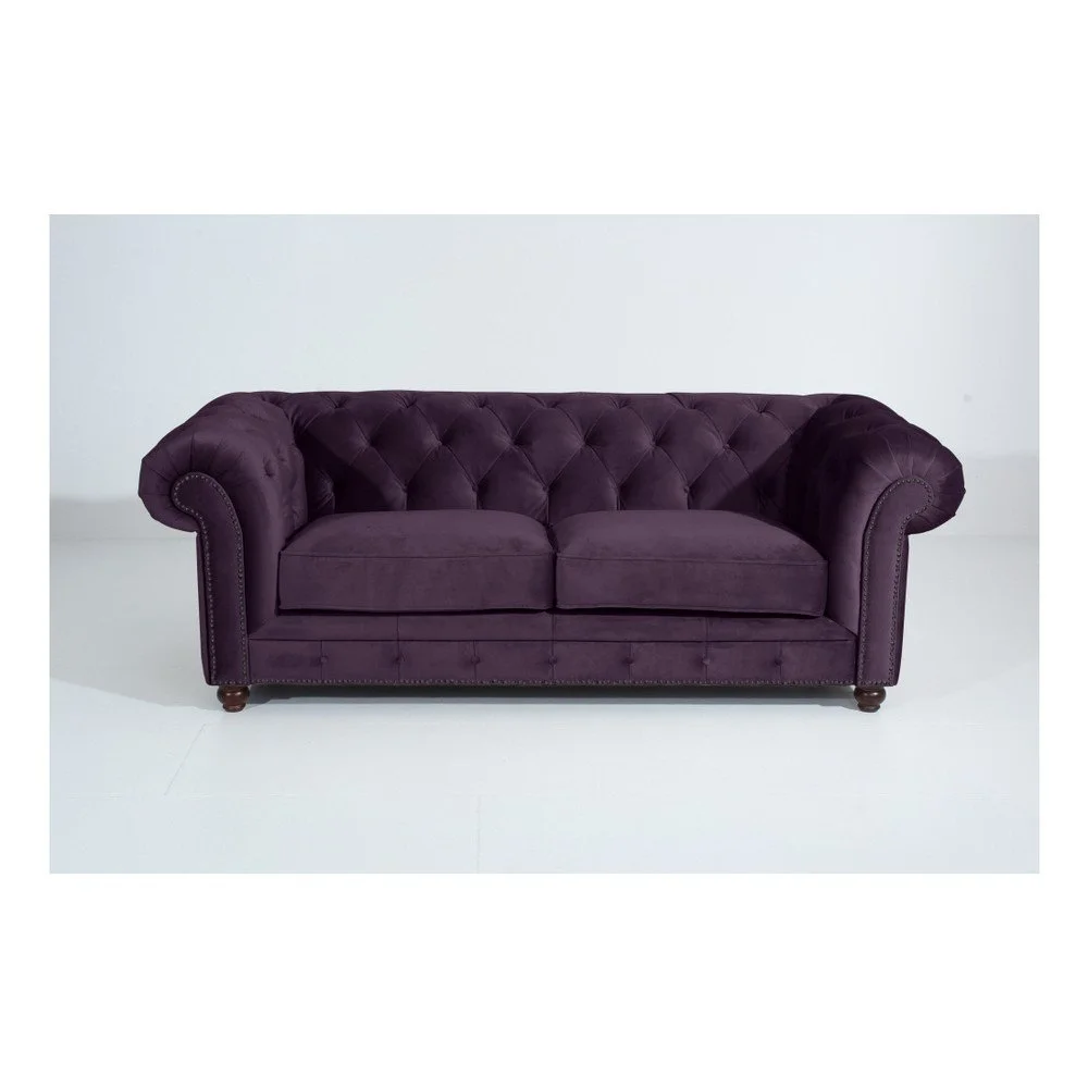 Fialová pohovka Max Winzer Orleans Velvet, 216 cm v:909414