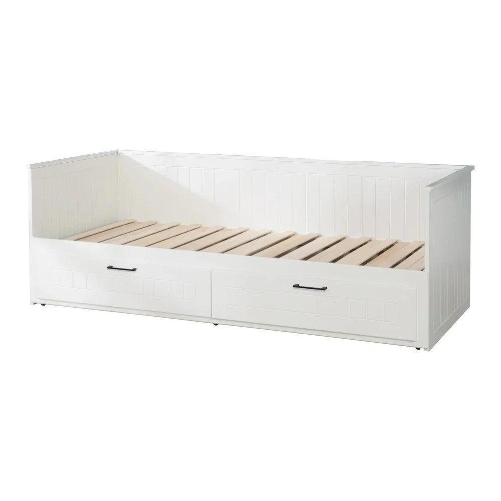 Bílá dětská postel s výsuvným lůžkem s úložným prostorem 90/180×200 cm Sylt – Roba v:1579020