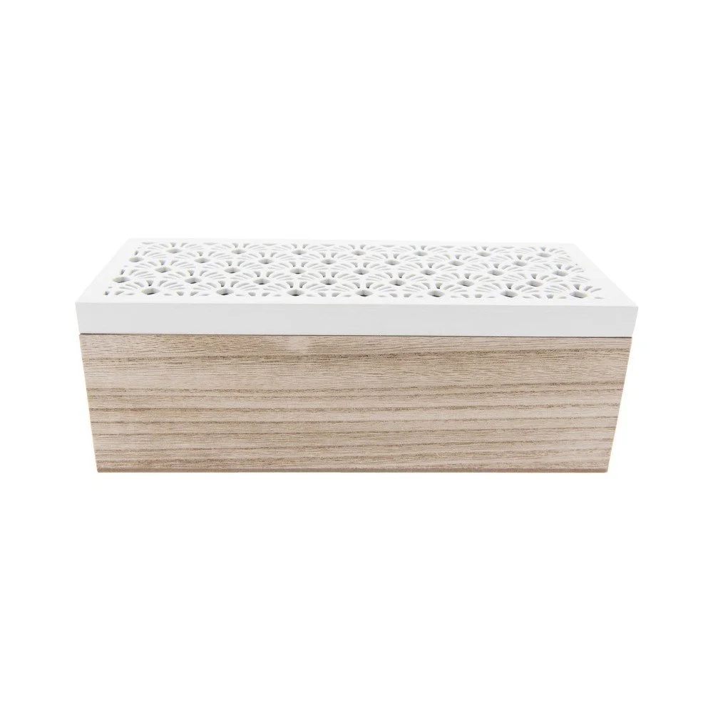 Dřevěný úložný box na čaj Clayre & Eef Lersso, délka 23 cm v:1292106