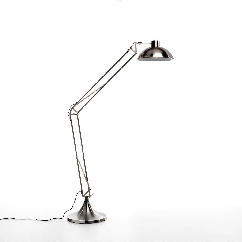 Stojací lampa ve stříbrné barvě Design Twist Isparta Nickel v:1011546