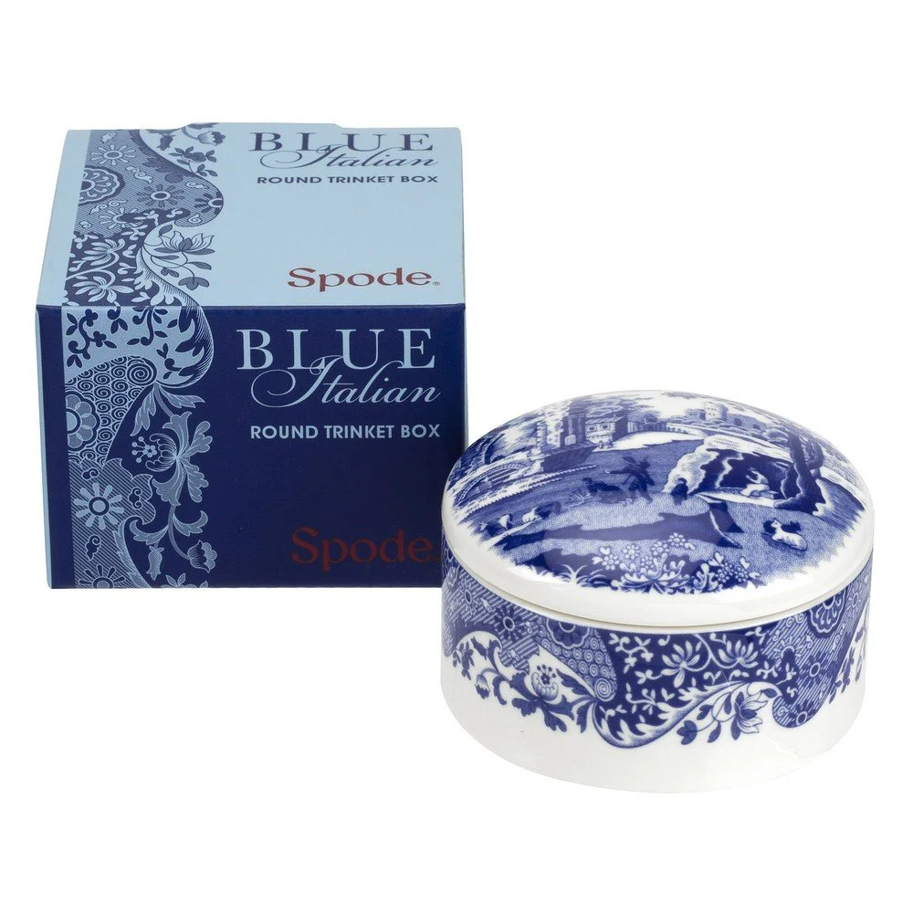 Bílomodrá porcelánová dóza Spode Blue Italian Floreale v:1206814