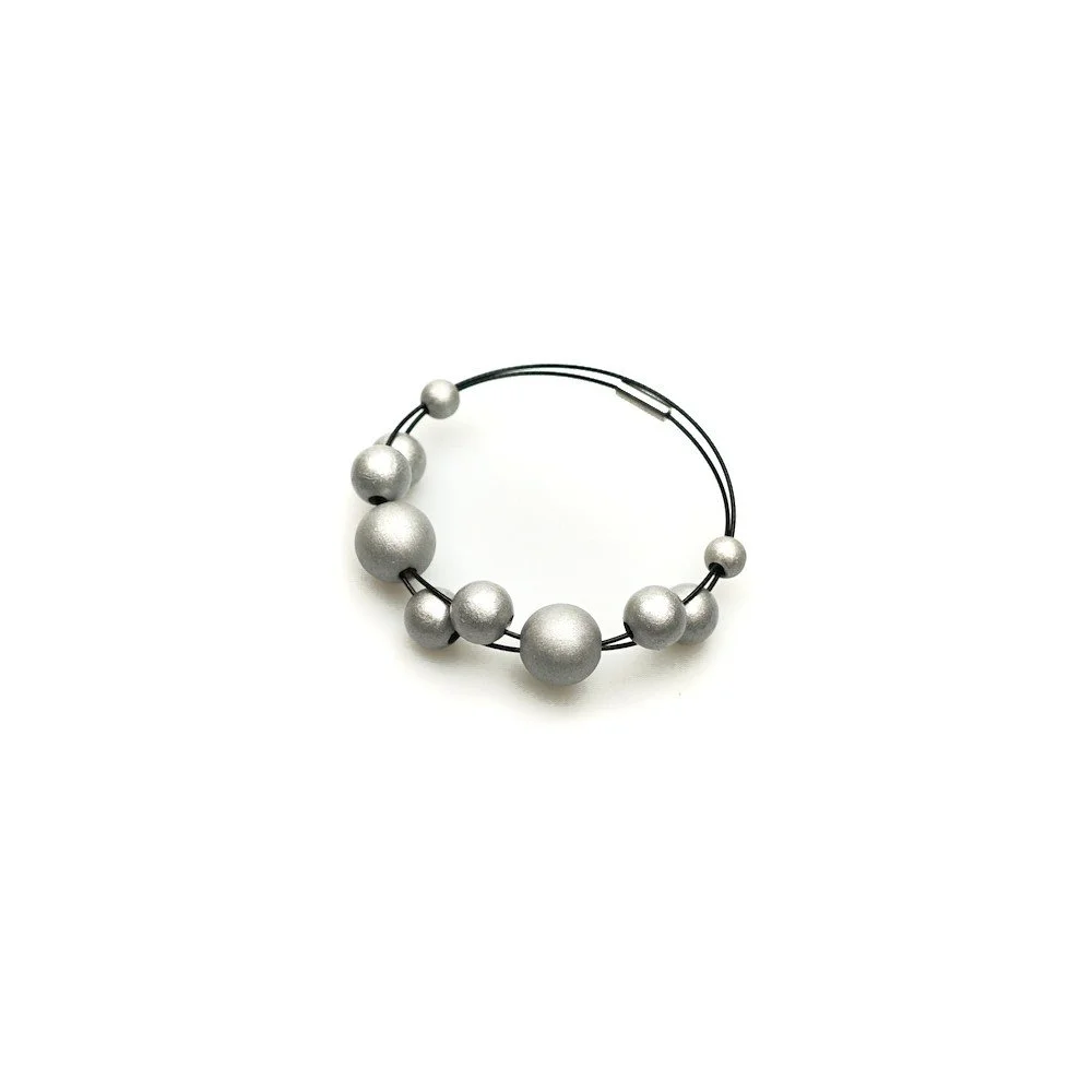 Dřevěný náramek ve stříbrné barvě Ko-ra-le Bangle v:1346385