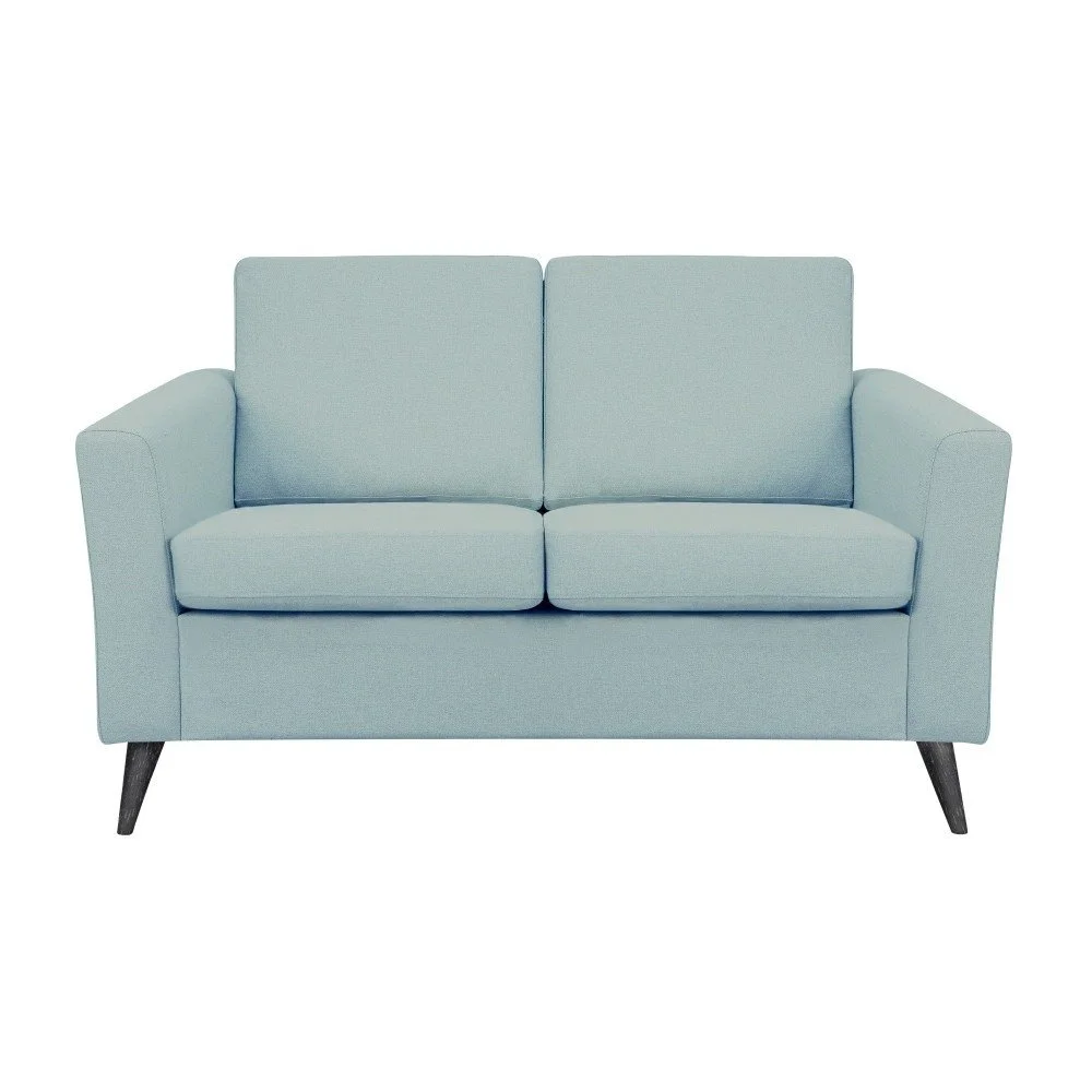 Modrá dvoumístná pohovka s černými nohami Helga Interiors Alex v:869400