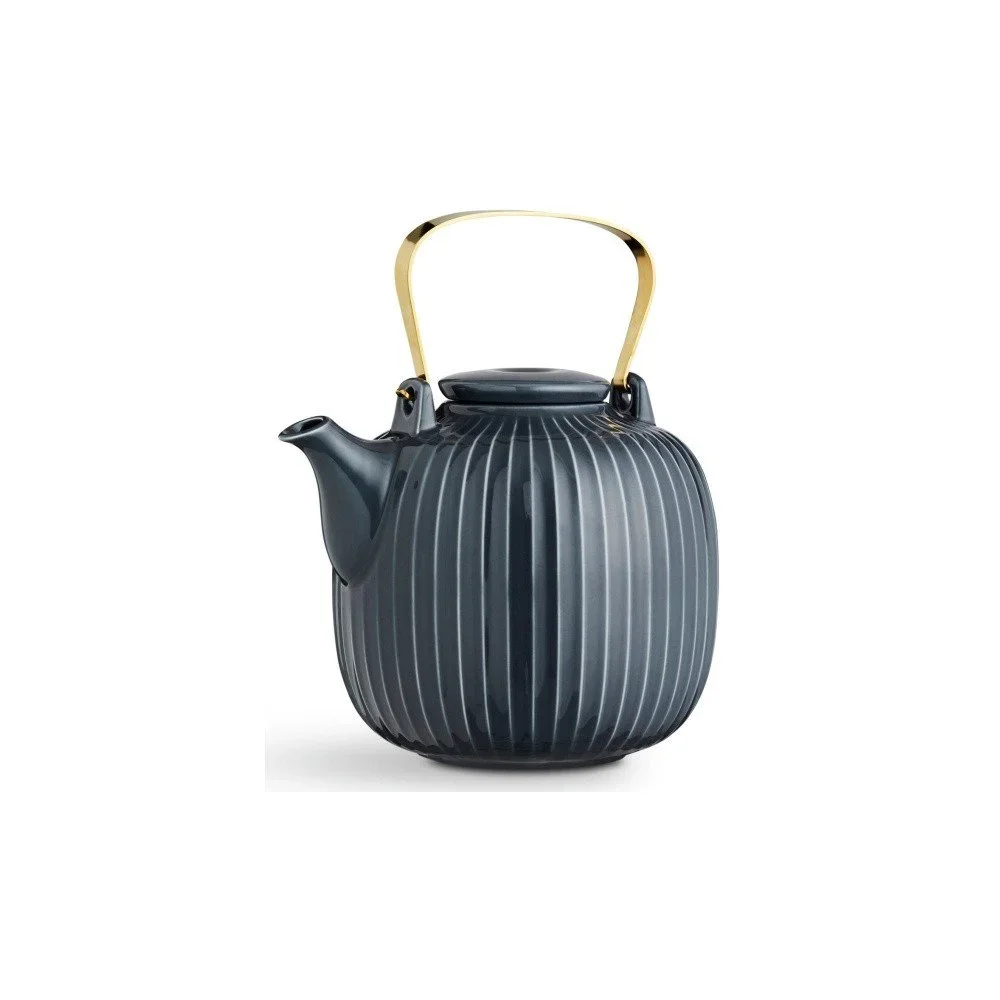 Antracitová porcelánová čajová konvice Kähler Design Hammershoi, 1,2 l v:892692