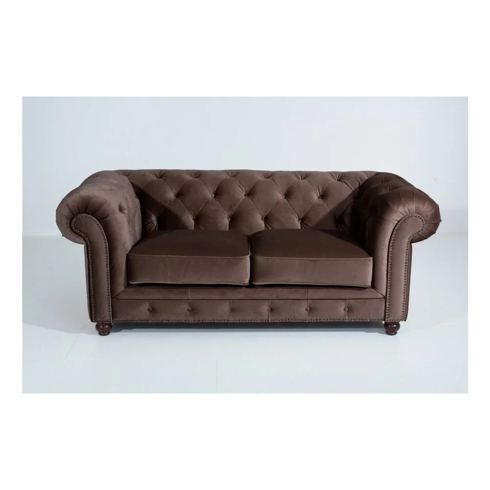 Tmavě hnědá pohovka Max Winzer Orleans Velvet, 196 cm v:909368