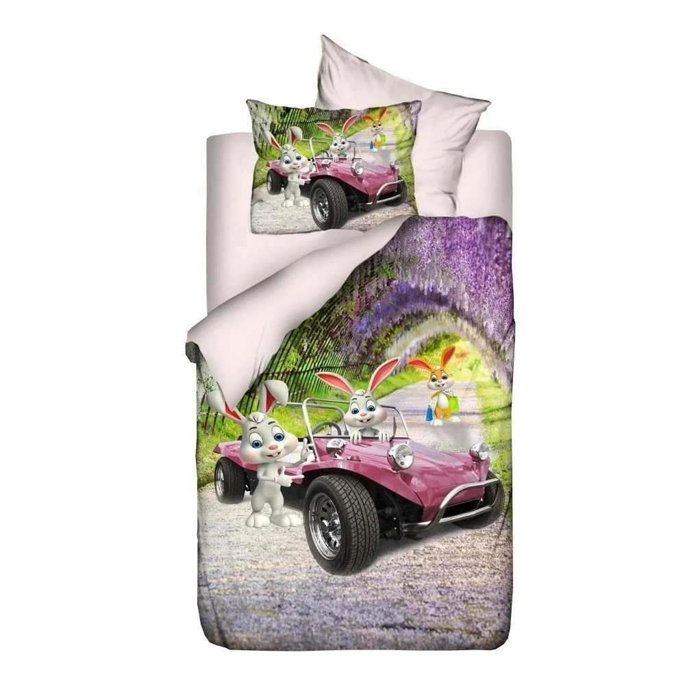 Povlečení Bunny Car, 100x150 cm v:703448