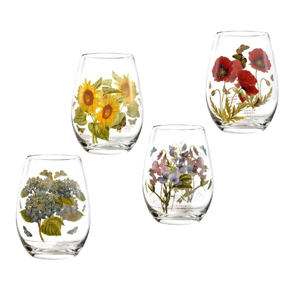 Sada 4 ks skleniček s motivem květin Portmeirion Flower, 570 ml v:1225474