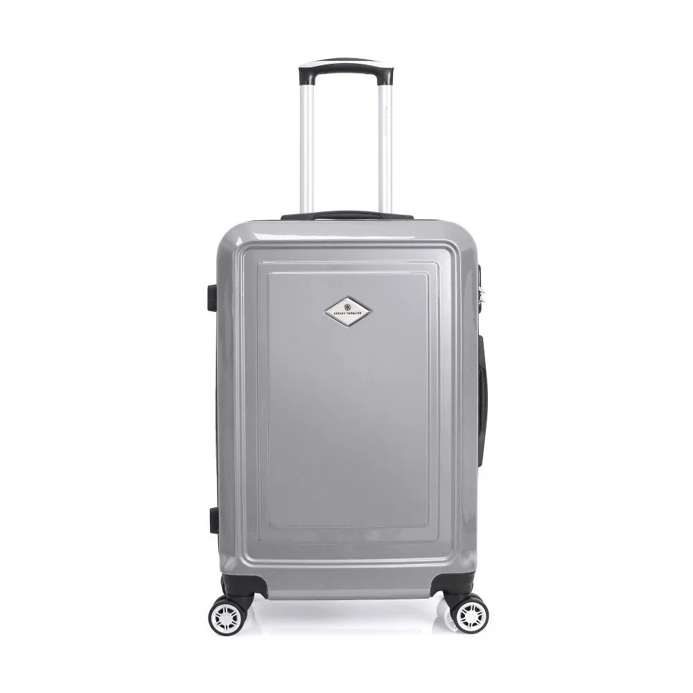 Světle šedý cestovní kufr na kolečkách GERARD PASQUIER Piallo Valise Grand, 93 l v:1267990