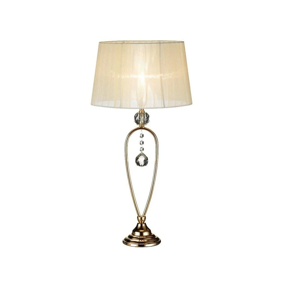 Krémová stolní lampa Markslöjd Christinehof v:831636