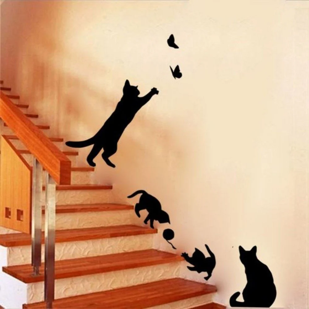 Dekorativní nálepka na stěnu Cat Play v:1285410
