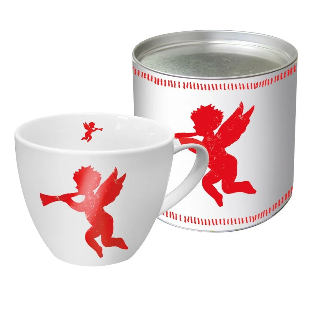 Hrnek z kostního porcelánu s vánočním motivem v dárkovém balení PPD Angel Fashion Red, 450 ml v:1158738