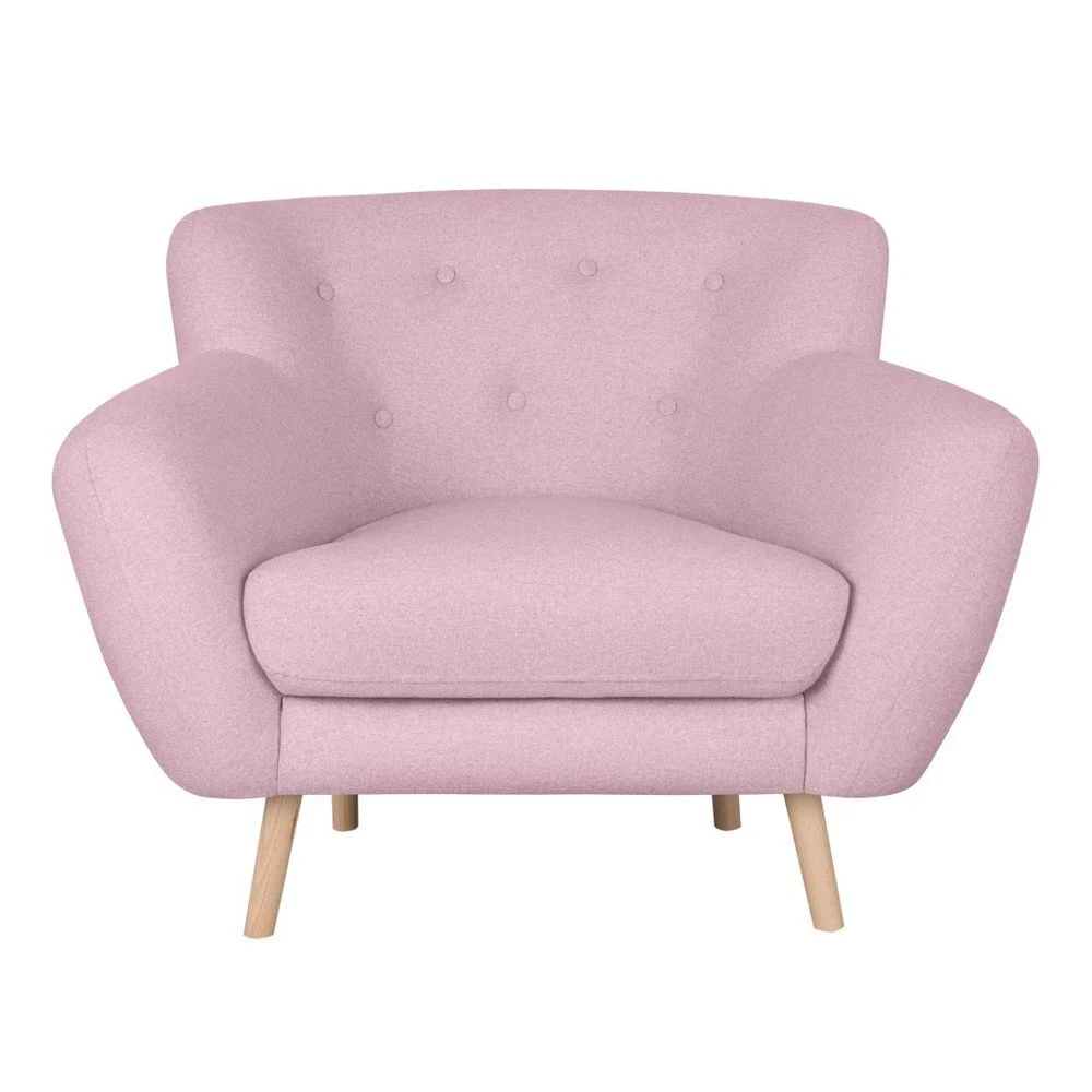 Růžové křeslo Kooko Home Pop v:900402