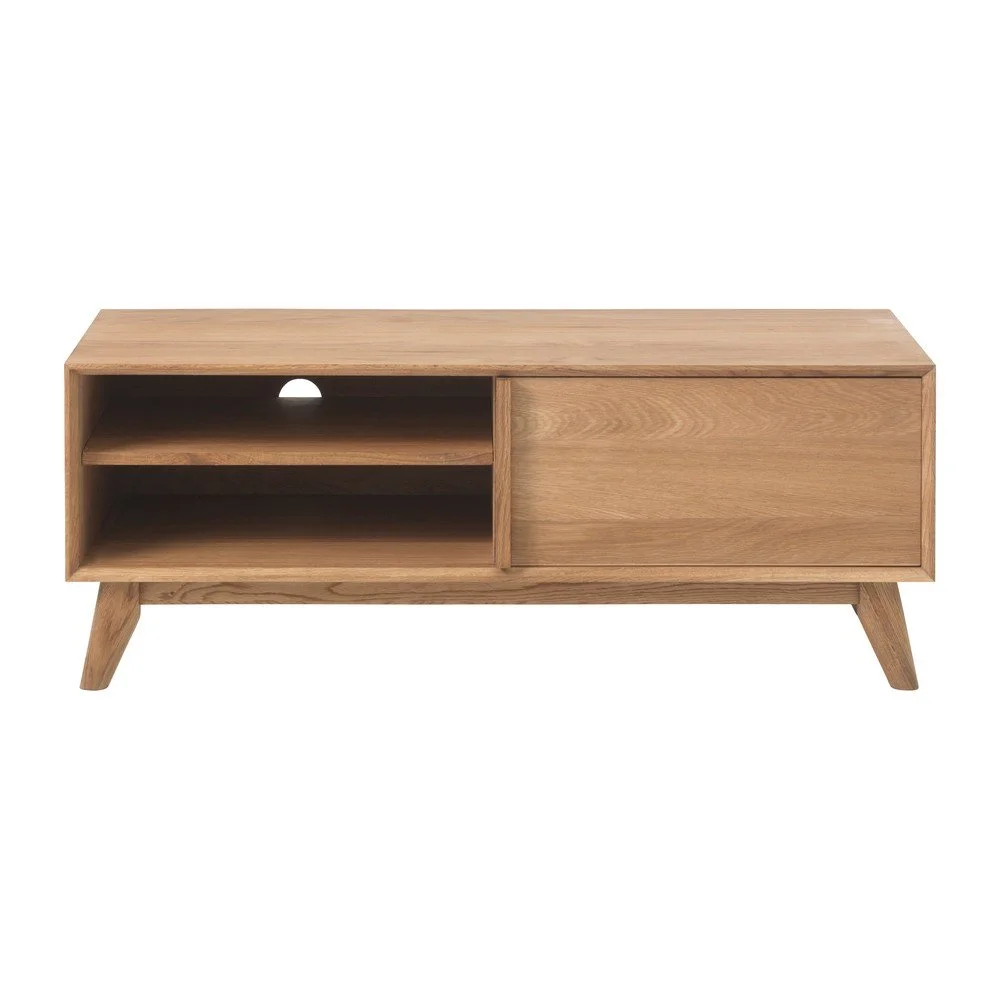 Komoda v dubovém dekoru s nohami z dubového dřeva Unique Furniture Rho v:1356073