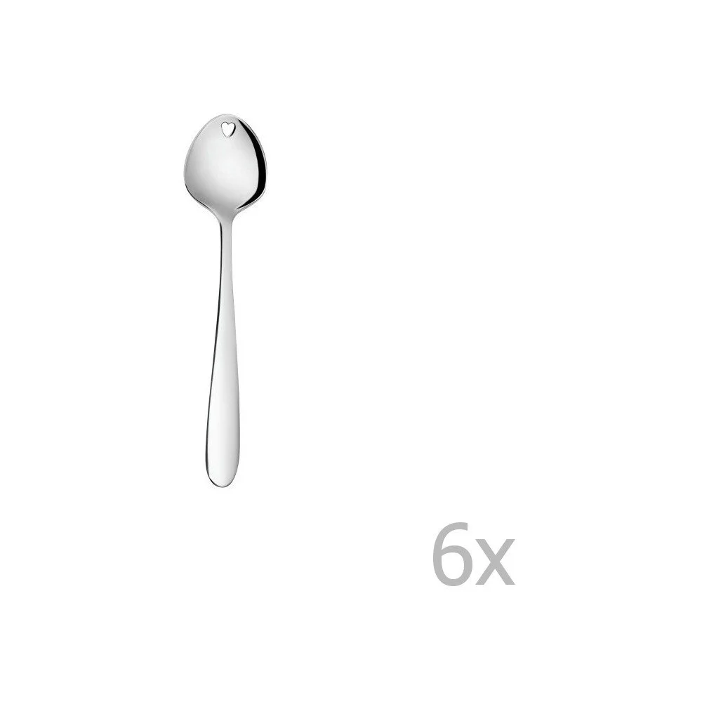Sada 6 nerezových lžiček na led Sola Ice Heart v:752602