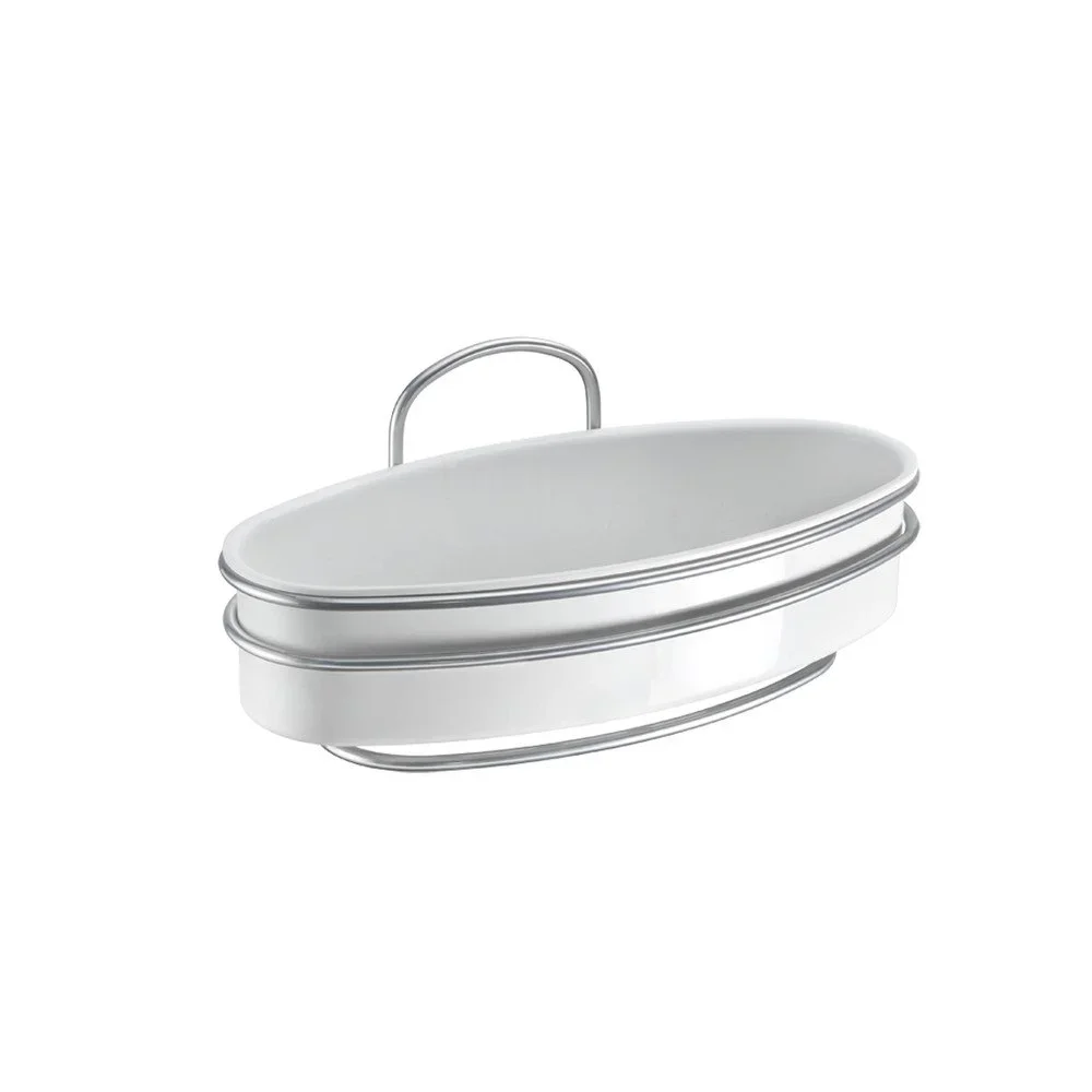Oválná police Metaltex White, délka 26 cm v:1214602