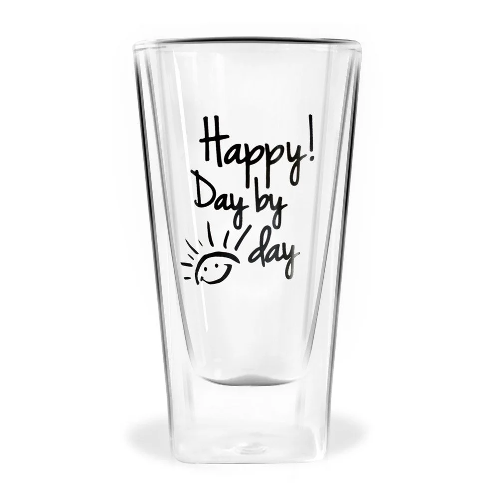 Dvojitá sklenice Vialli Design Happy Day by Day, 300 ml v:943392