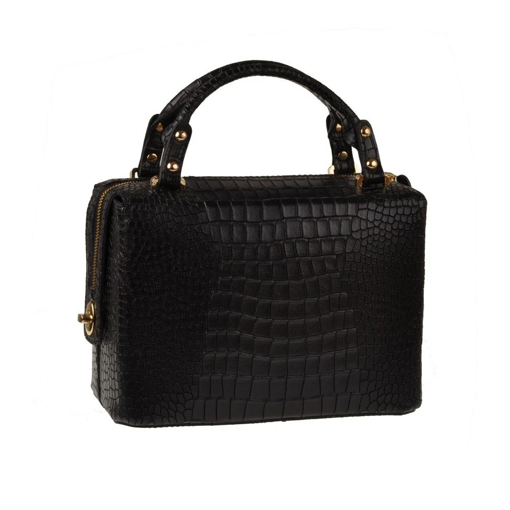 Černá kožená kabelka Florence Bags Kalika v:709176 Černá kožená kabelka Florence Bags Kalika v:709176