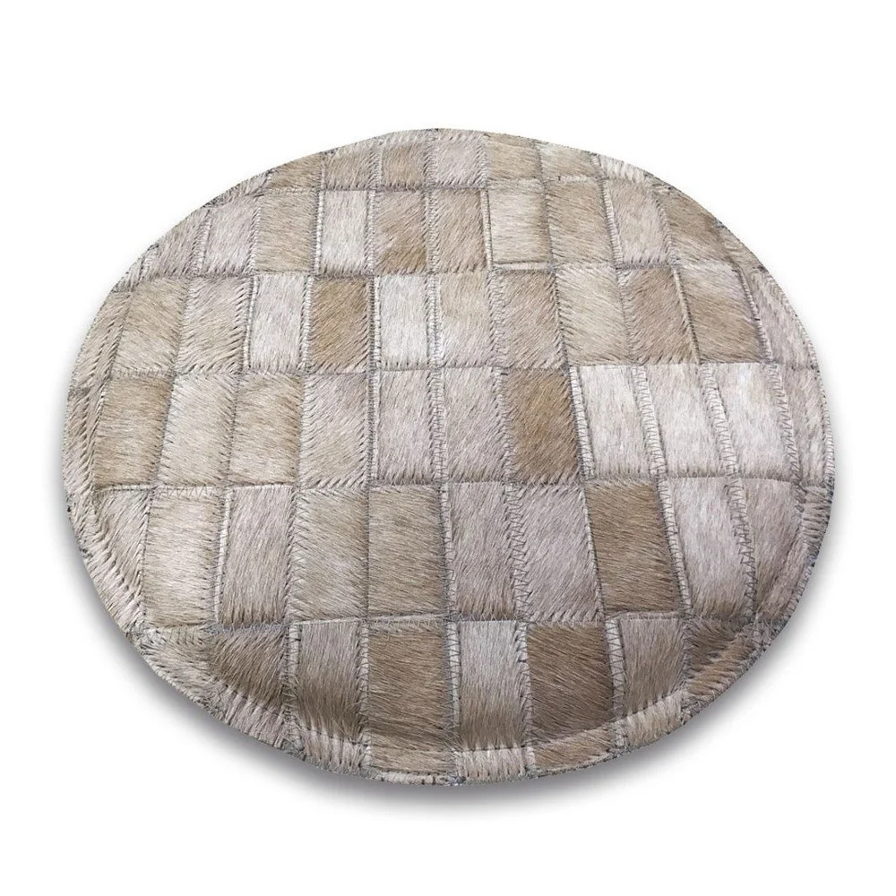 Podsedák z hovězí kůže Arctic Fur Beige, ⌀ 35 cm v:1142420