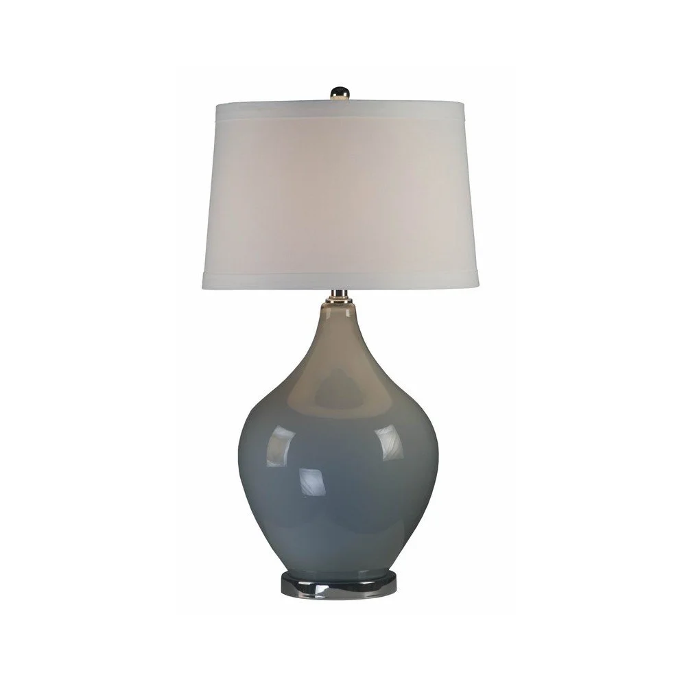 Modrá keramická stolní lampa Miloo Home Harper v:1203554