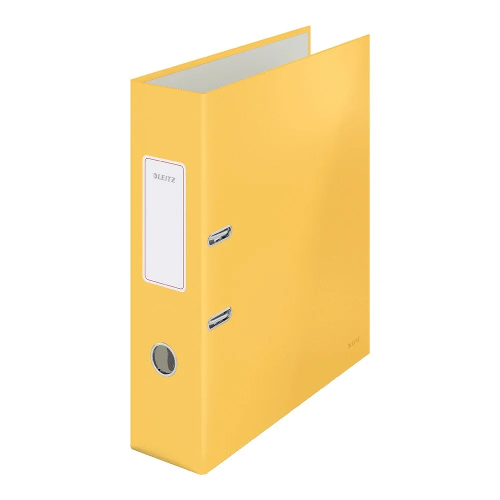 Žlutý pákový pořadač s hebkým povrchem Leitz Cosy, A4 v:1369433