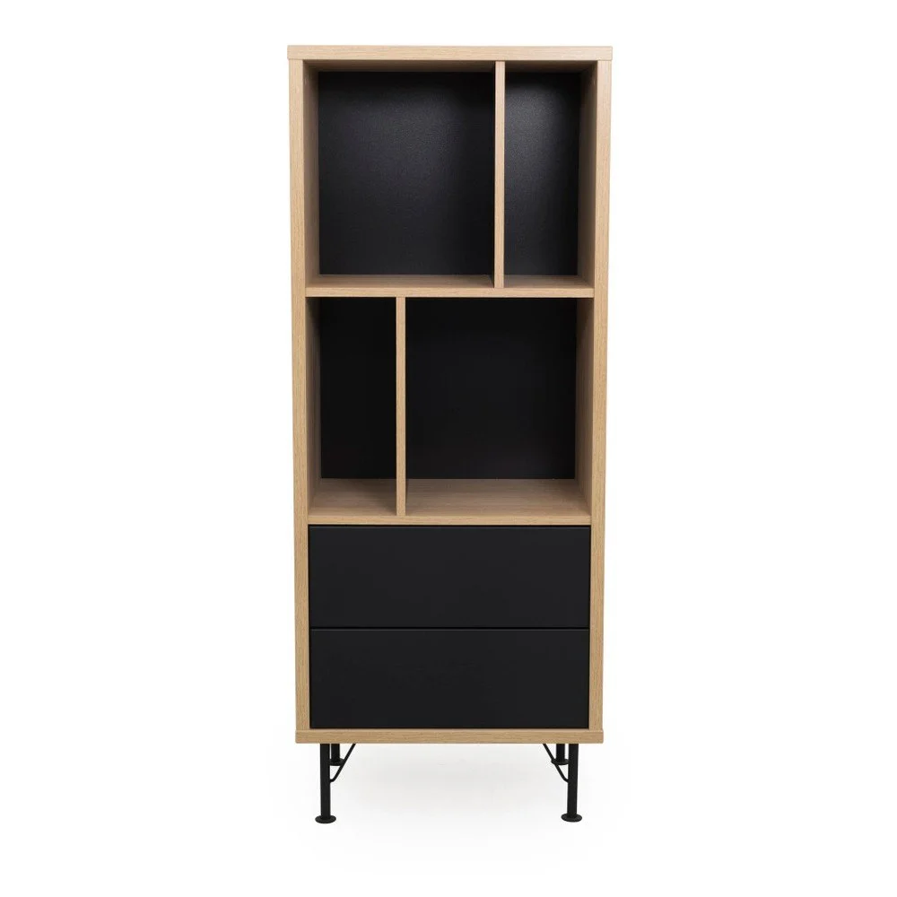 Černý regál Tenzo Flow, výška 143 cm v:1274804