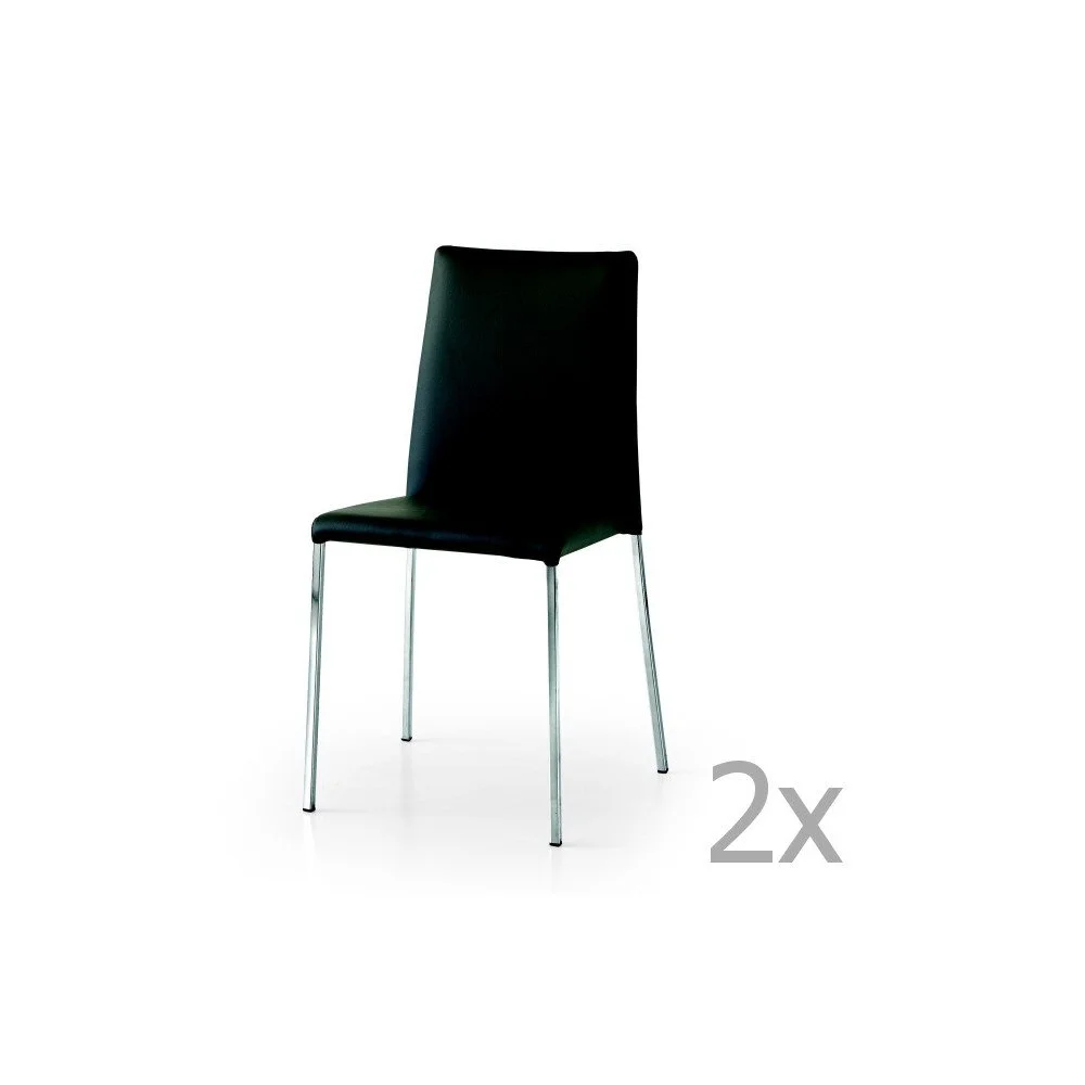 Sada 2 černých jídelních židlí Castagnetti Laer v:857058