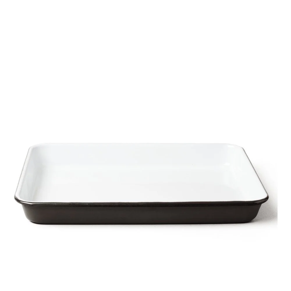 Černobílý smaltovaný podnos Falcon Enamelware v:889364