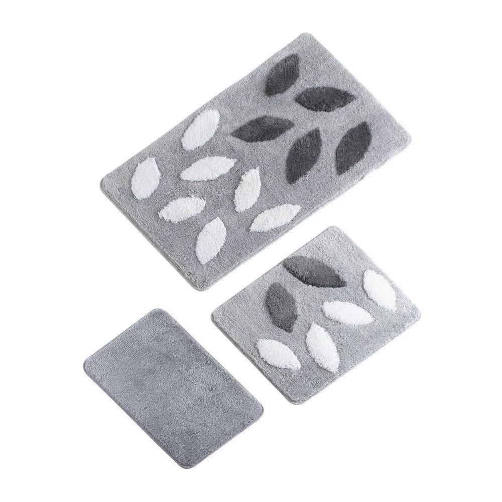 Sada 3 šedých koupelnových předložek Sofia Bath Mat Rengo v:1156164