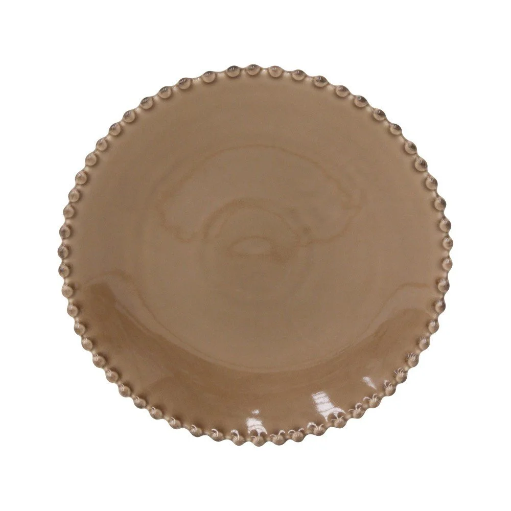 Kakaově hnědý kameninový dezertní talíř Costa Nova Pearl, ⌀ 22 cm v:805008