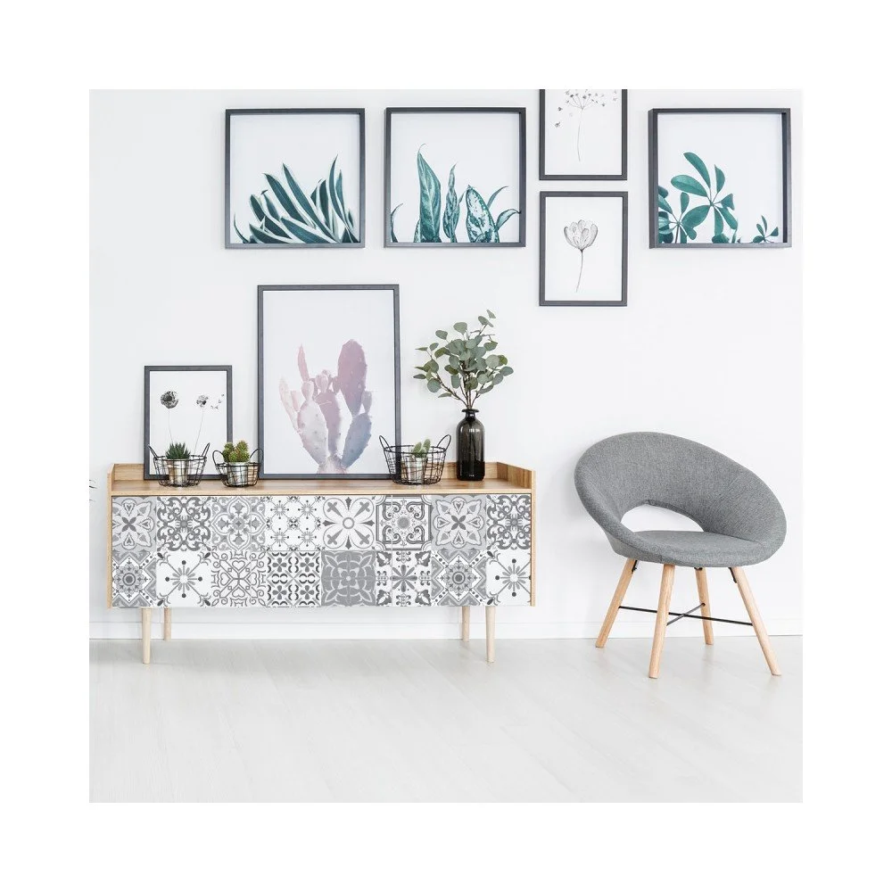 Sada 24 samolepek na nábytek Ambiance Tiles Stickers For Furniture Cerena, 15 x 15 cm v:1204704