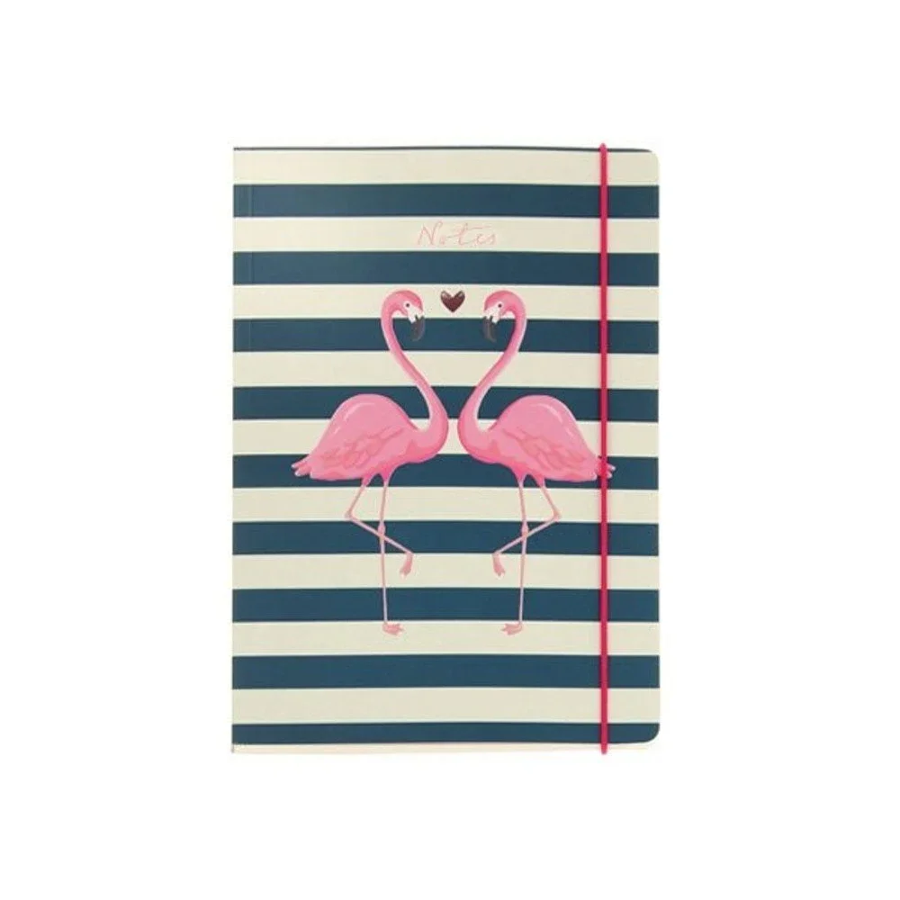 Zápisník A5 Go Stationery Flamingo Stripes v:705810