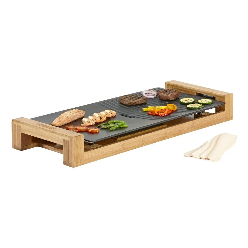 Stolní elektrický gril s bambusovým rámem Princess Table Chef Duo, příkon 1800W v:1075608