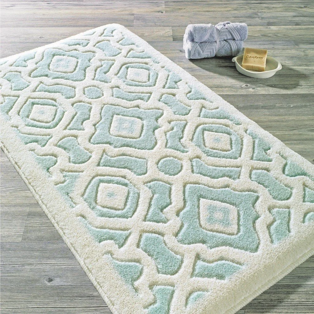 Tyrkysová předložka do koupelny Confetti Bathmats Sierra, 55 x 57 cm v:763290