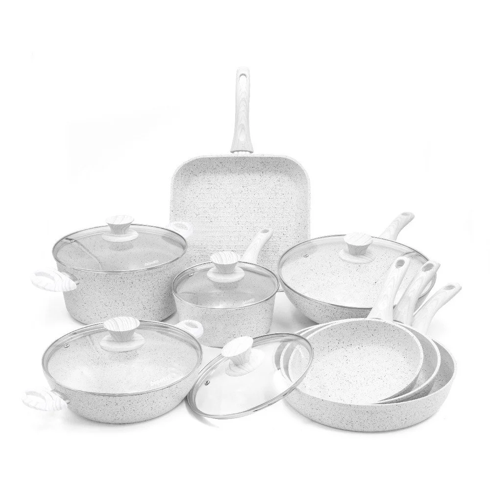 8dílný set nádobí s rukojetí a poklicemi Bisetti Stonewhite Valentina v:1232598 8dílný set nádobí s rukojetí a poklicemi Bisetti Stonewhite Valentina v:1232598