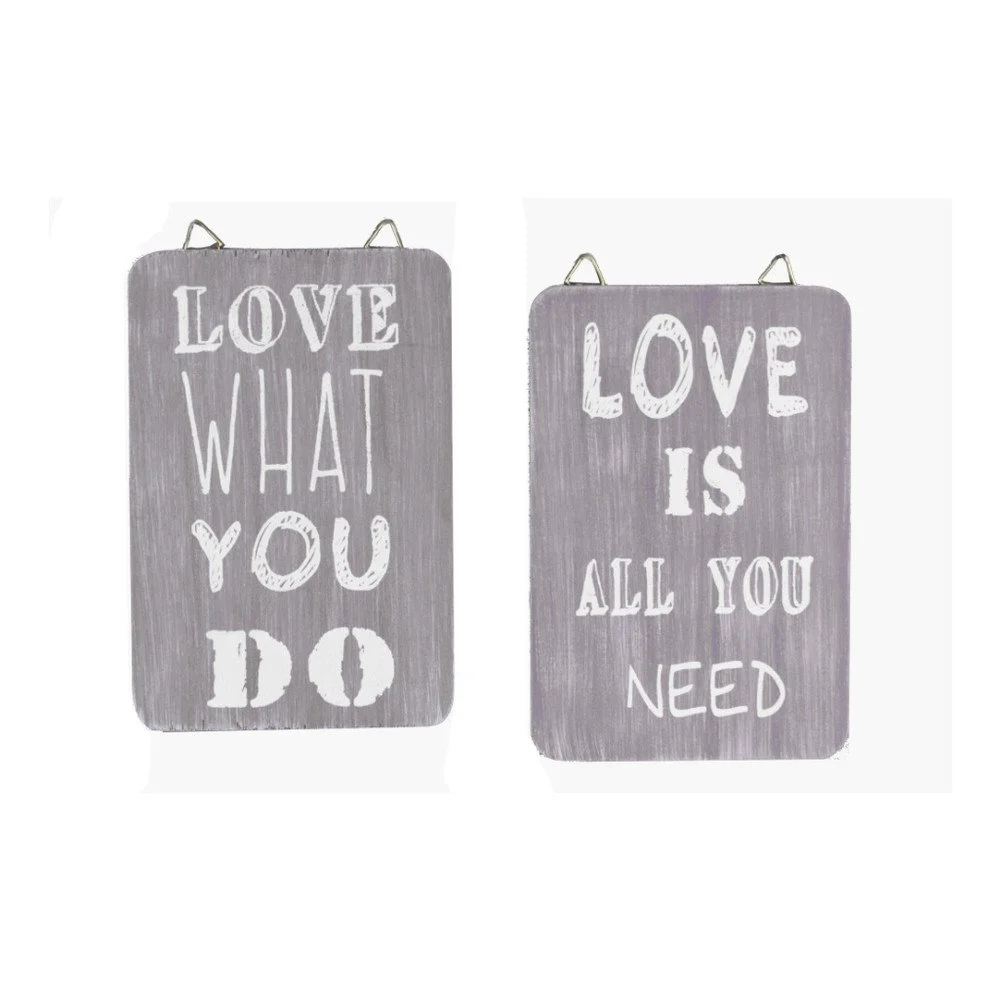 Sada 2 dřevěných cedulek Ego Dekor Love v:909058