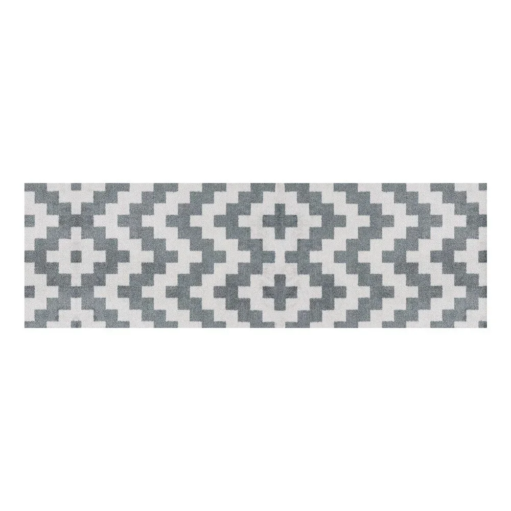 Šedě vzorovaný běhoun White Label Zic Zac, 150 x 50 cm v:1251496