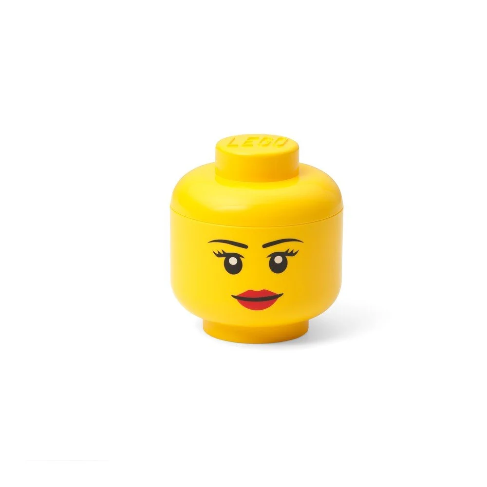 Žlutý úložný box LEGO® Girl, ø 10,6 cm v:1350341