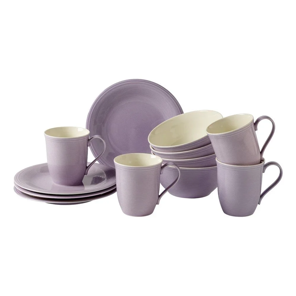 12dílný fialový set nádobí na snídani Like by Villeroy & Boch Group v:1339977 12dílný fialový set nádobí na snídani Like by Villeroy & Boch Group v:1339977