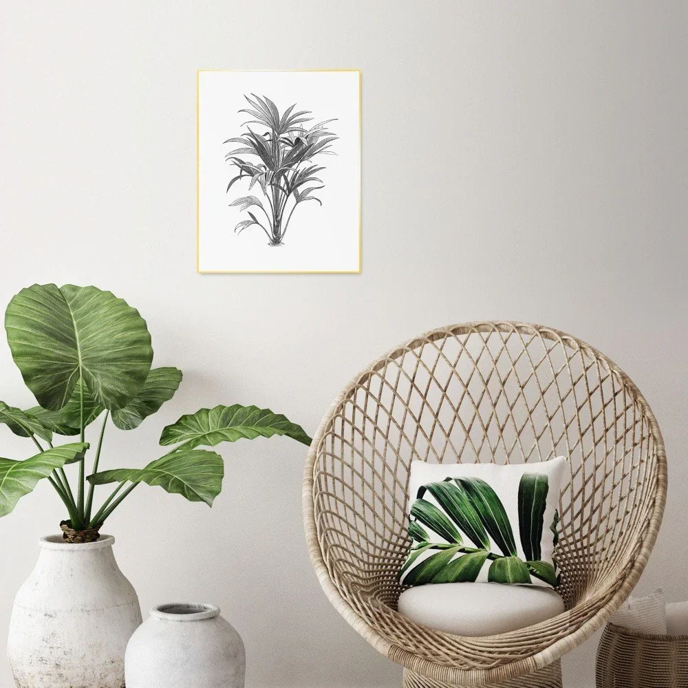 Obraz v rámu ve zlaté barvě OrangeWallz Botanic, 40 x 50 cm v:1144232