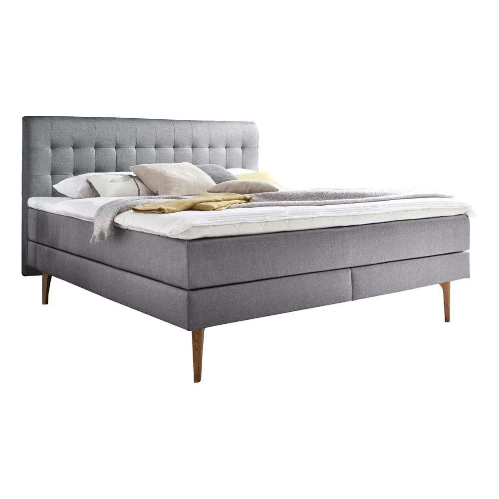 Světle šedá boxspring postel 160x200 cm Massello – Meise Möbel v:1443803